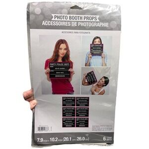 Party Police Mugshot Signs 6 Count Bachelorette Bridal Shower Photo Booth Props